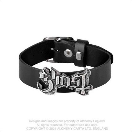 Ghost: Logo - Leather Wrist Strap