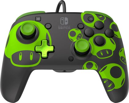 PDP - Manette de jeu filaire REMATCH 1-UP (Glow-in-the-dark) pour Nintendo Switch et Switch OLED
