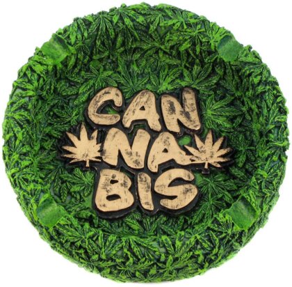 Resin Ashtray Cannabis 13cm