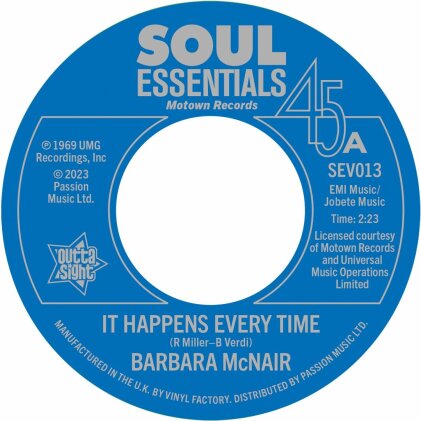Barbara McNair - It Happens Every Time / You're Gonna Love My Baby (7" Single)