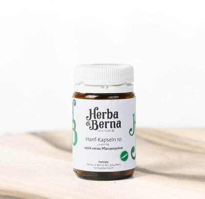 Herba di Berna Hemp capsules 10 - 100% pure plant powder
