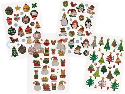 Weihnachts-Soft-Sticker-Set - Bogengröße 14 x 25 cm