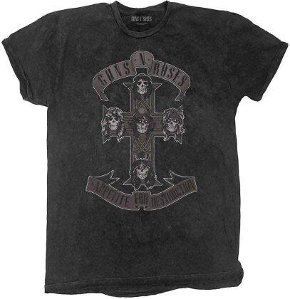 Guns N' Roses Kids T-Shirt - Monochrome Cross (Wash Collection)