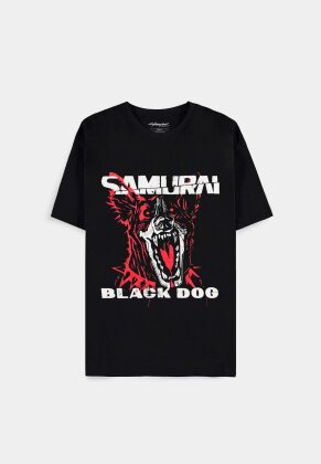 Cyberpunk 2077 - Black Dog Samurai Album Art Men's Short Sleeved T-shirt