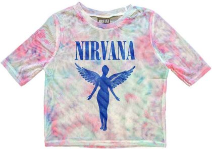 Nirvana Ladies Crop Top - Angelic Blue Mono (Mesh)