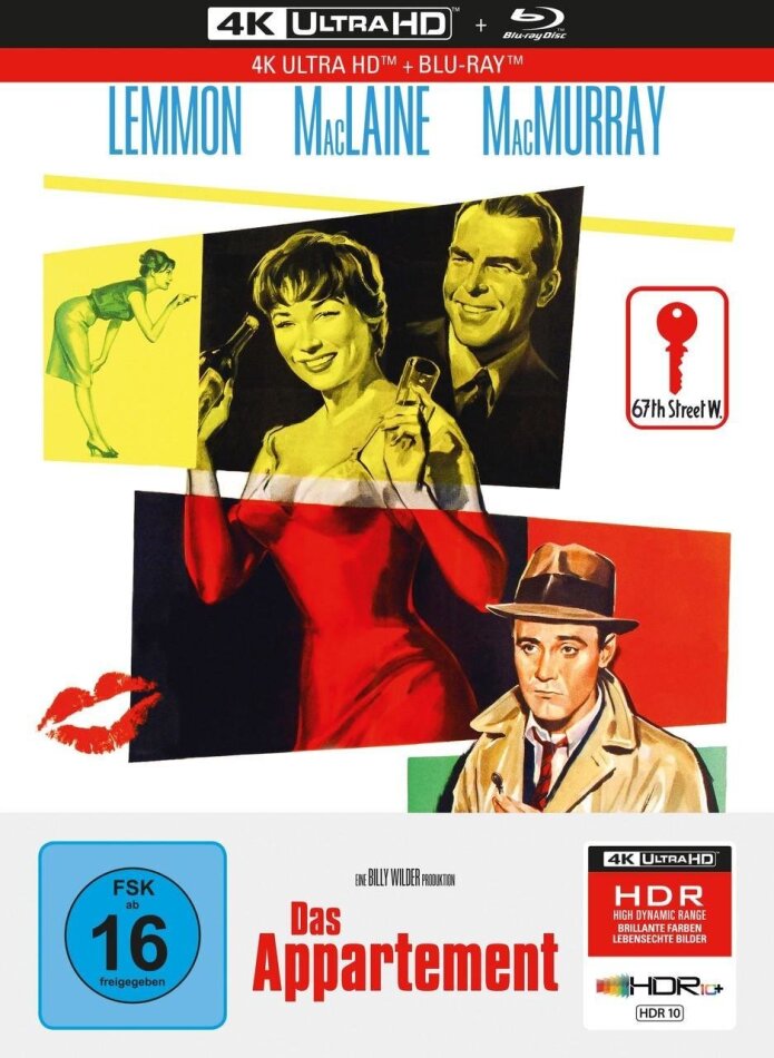 Das Appartement (1960) (Limited Collector's Edition, Mediabook, 4K Ultra HD + Blu-ray)