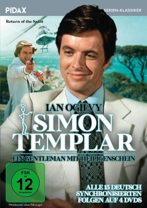 Simon Templar - Ein Gentleman mit Heiligenschein - Alle 15 deutsch synchronisierten Folgen (Pidax Serien-Klassiker, 4 DVD)