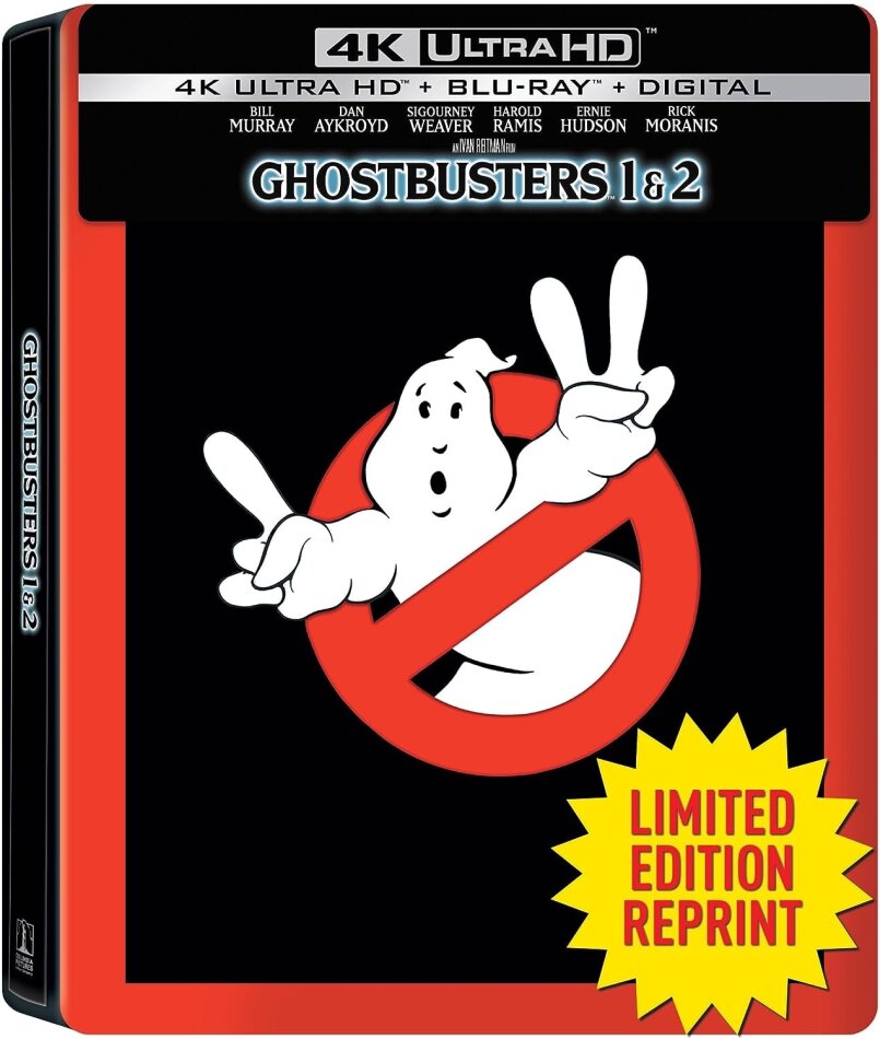 Ghostbusters 1 & 2 (Limited Edition, Steelbook, 2 4K Ultra HDs + 2 Blu-rays)