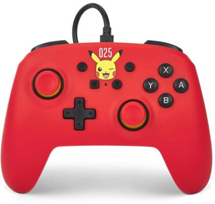 Switch Controller wired Pikachu lachend