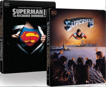 Superman 2 (1980) (The Richard Donner Cut, Cinema Version, Steelbook, 2 4K Ultra HDs + 2 Blu-rays)