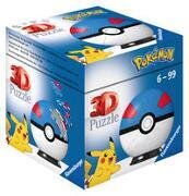 Ravensburger 3D Puzzle 11265 - Puzzle-Ball Pokémon Pokéballs - Superball - [EN] Great Ball - für große und kleine Pokémon Fans ab 6 Jahren