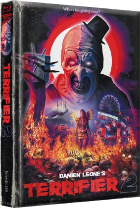 Terrifier 2 (2022) (Wattiert, Cover H, Limited Edition, Mediabook, Uncut, 4K Ultra HD + Blu-ray)
