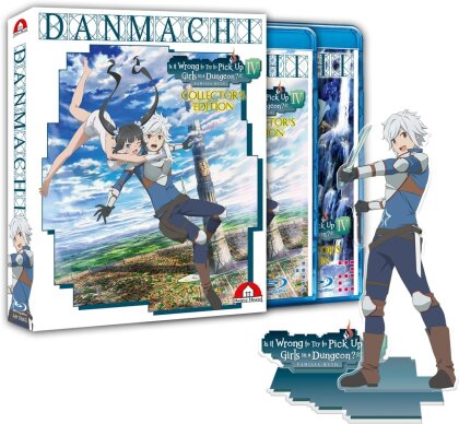 DanMachi: Is It Wrong to Try to Pick Up Girls in a Dungeon? IV - Familia Myth - Staffel 4 - Vol. 1 (Slipcase, + Acrylaufsteller, Limited Collector's Edition, 2 Blu-rays)