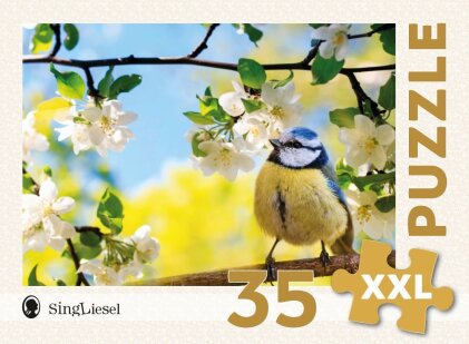 Das SingLiesel-Puzzle für Menschen mit Demenz - Blaumeise im Frühling