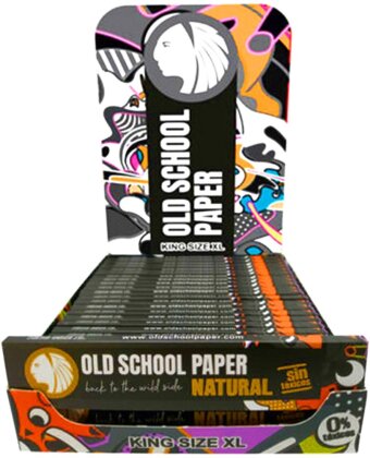 Old School Papers Natural King Size Xl Box 25pcs
