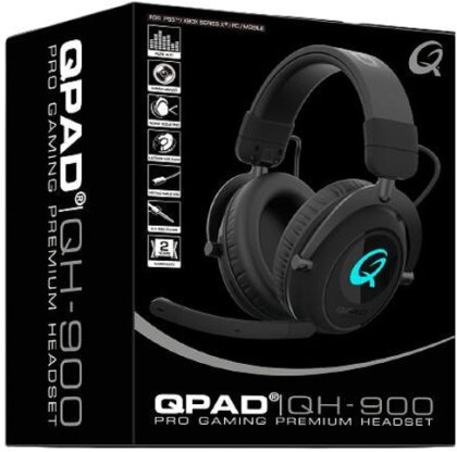 Qpad - QH-900 - Casque de jeu stéréo sans fil Noir pour PC, PS4/PS5, Xbox One, Xbox Series S|X, Nintendo Switch