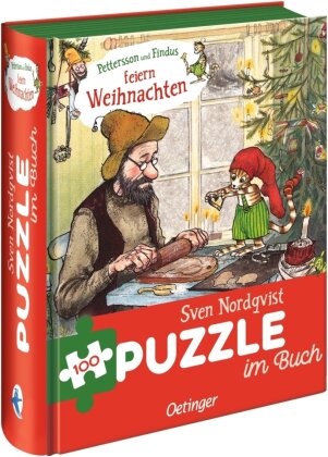 Pettersson und Findus feiern Weihnachten. Puzzle im Buch