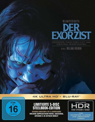 Der Exorzist (1973) (Director's Cut, Cinema Version, Limited Collector's Edition, Steelbook, 2 4K Ultra HDs + 3 Blu-rays)