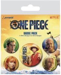 One Piece - One Piece Live Action (The Straw Hats) 5 Badge Pack