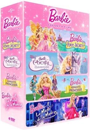 Barbie - Barbie et la porte secrète / Barbie et le cheval magique / Barbie apprentie princesse / Barbie - La Magie de la Mode (4 DVD)