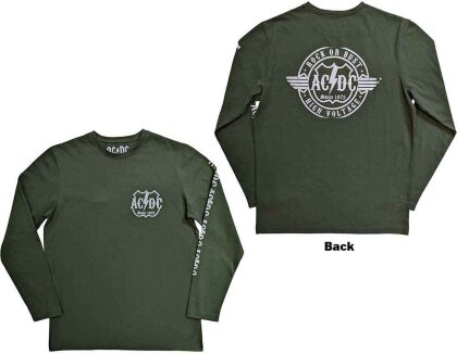 AC/DC Unisex Long Sleeve T-Shirt - Rock Or Bust (Back & Sleeve Print)