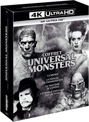Coffret Monstres - La Momie / Le fantôme de l'Opéra / L'étrange créature du Lac Noir / La fiancée de Frankenstein (4 4K Ultra HDs)