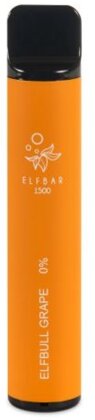 MHD Battery 10/23 Elf Bar No Nic 1500 Elfbull Grape Disposable Pod 0mg