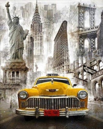 Diamond Painting N.Y. Taxi 50x40 cm