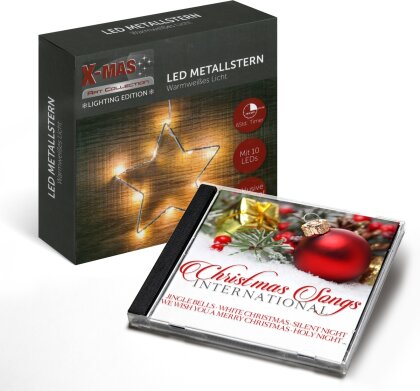 LED - Metallstern inkl. Christmas Songs