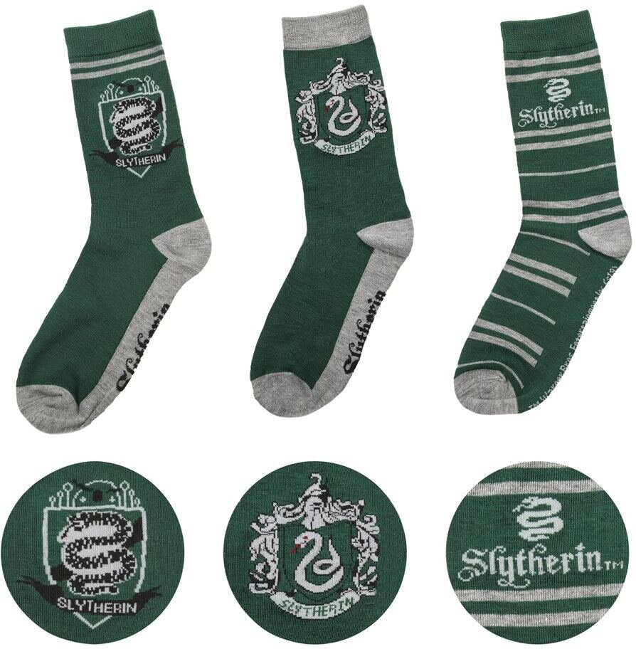 Harry Potter Socken 3er-Pack Slytherin