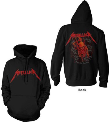 Metallica Unisex Pullover Hoodie - Skull Screaming Red (Back Print) - Grösse S