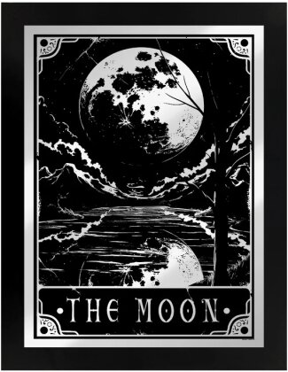 Deadly Tarot: The Moon - Framed Mirrored Tin Sign