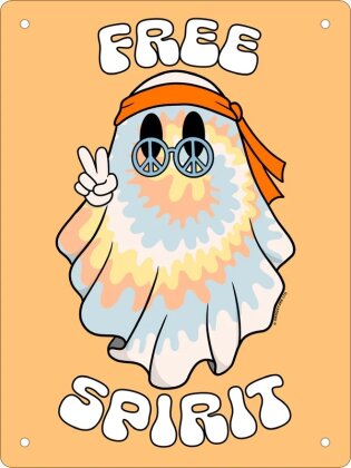 Free Spirit Ghost - Mini Tin Sign