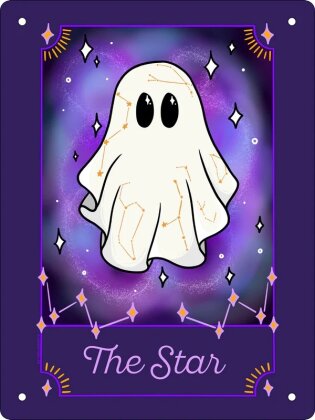 Galaxy Ghouls Tarot: The Star - Mini Tin Sign