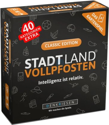 STADT LAND VOLLPFOSTEN – Das Kartenspiel – SONDER-EDITION der Classic Edition "Intelligenz ist relativ - Mit BONUS PACK