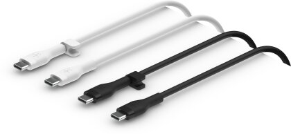 Belkin Boost Charge Flex USB-C to USB-C Cable, 1m, 2-Pack - black + white