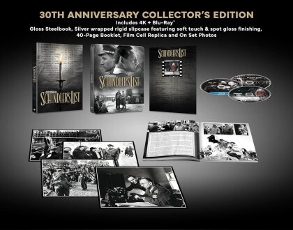 Schindler's List (1993) (s/w, Limited Collector's Edition, Steelbook, 4K Ultra HD + 2 Blu-rays)