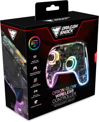 DragonShock - ORION GLOW - Manette sans fil RGB pour Nintendo Switch et Switch OLED