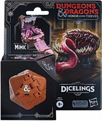 Monstre-dé Dicelings - Mimique Marron- Donjons et Dragons - 15 cm