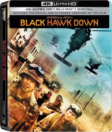 Black Hawk Down (2001) (Extended Edition, Versione Cinema, Edizione Limitata, Steelbook, 4K Ultra HD + Blu-ray)