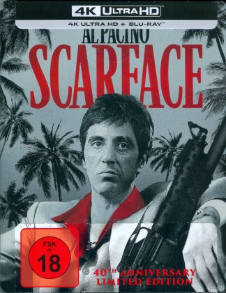 Scarface (1983) (40th Anniversary Edition, Limited Edition, Steelbook, 4K Ultra HD + Blu-ray)