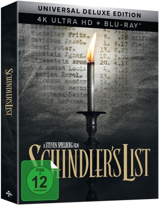 Schindler's List (1993) (Schuber, s/w, Limited Deluxe Edition, 4K Ultra HD + Blu-ray)