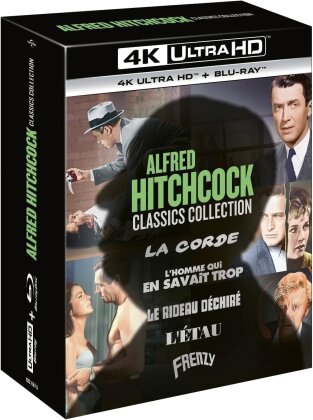 Alfred Hitchcock - Les Classiques - La corde / L'homme qui en savait trop / Le rideau déchiré / L'étau / Frenzy (5 4K Ultra HDs + 5 Blu-rays)