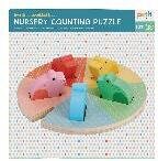 Nursery Counting Puzzle - Five Little Speckled Frogs