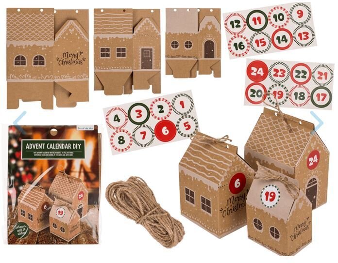 Adventskalender mit 24 Häuschen zum Befüllen