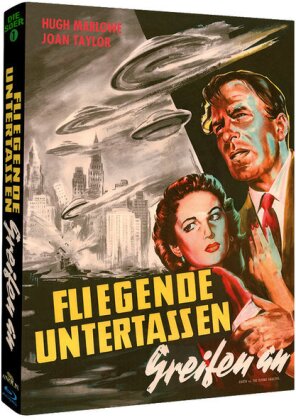 Fliegende Untertassen greifen an (1956) (Cover A, Phantastische Filmklassiker, Die 50er, s/w, Mediabook)