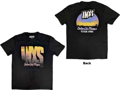 INXS Unisex T-Shirt - Listen Like Thieves Tour (Back Print) - Grösse S