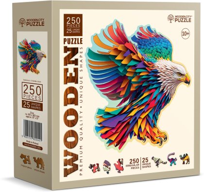 Puzzle Holz L Bright Eagle - 250 Teile, aussergewöhnliche