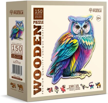 Puzzle Holz M Trendy Owl - 150 Teile, aussergewöhnliche