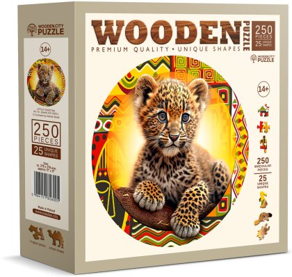 Puzzle Holz L Cute Little - Leopard, 250 Teile, spezielle